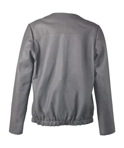 womens-grey-faux-leather-collarless-biker-jacket