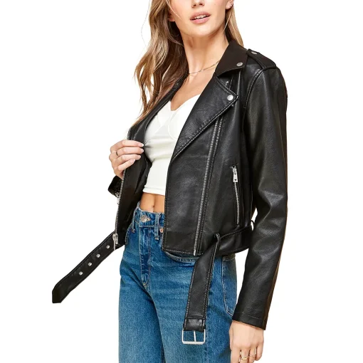 womens-lapel-collar-black-faux-leather-motorcycle-jacket
