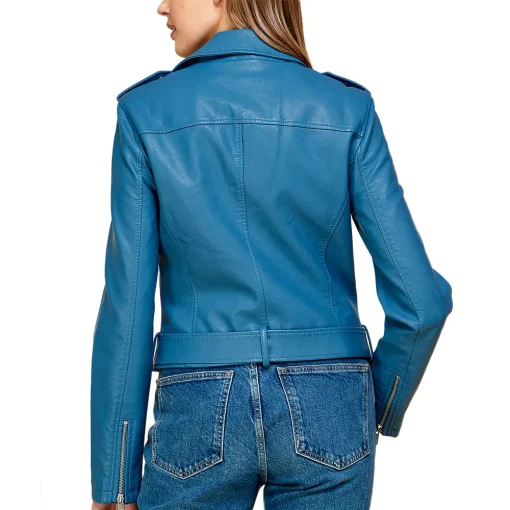 womens-lapel-collar-blue-faux-leather-motorcycle-jacket