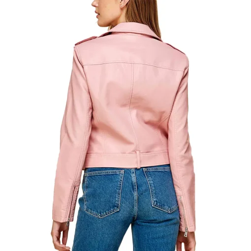 womens-lapel-collar-pink-faux-leather-motorcycle-jacket