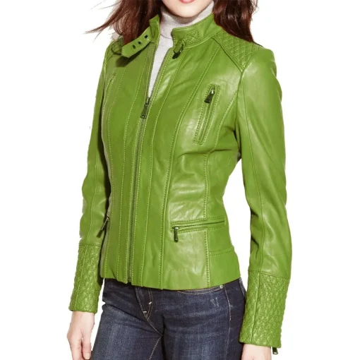womens-light-green-faux-leather-slim-fit-biker-jacket