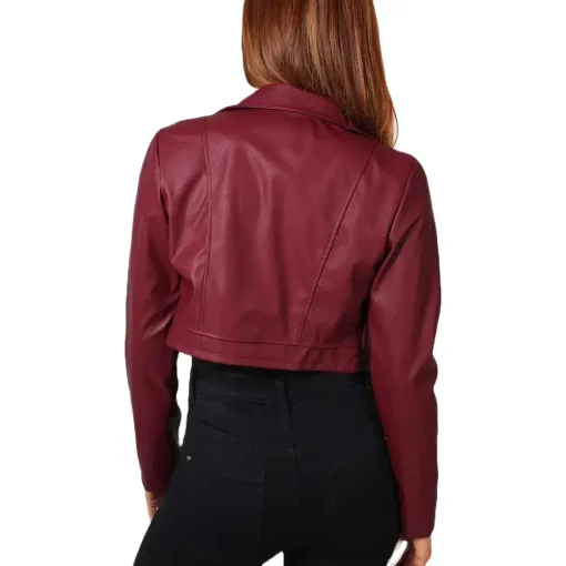 womens-maroon-faux-leather-cropped-moto-biker-jacket