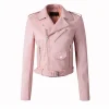 womens-multi-zipper-pockets-pink-faux-leather-jacket