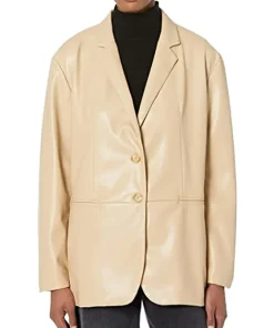 womens-oversized-biscotti-faux-leather-blazer