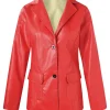 womens-oversized-red-faux-leather-blazer