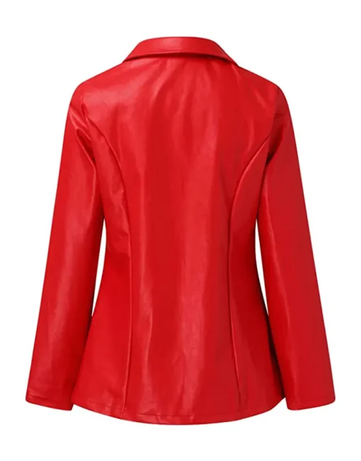 womens-oversized-red-faux-leather-blazer