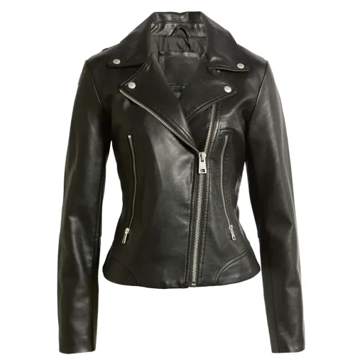 womens-pacific-black-faux-leather-moto-jacket