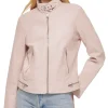 womens-peach-faux-leather-racer-jacket
