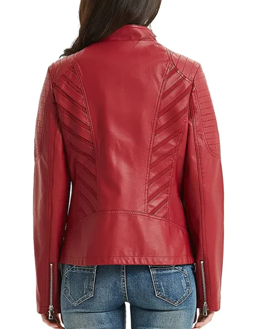 womens-red-faux-leather-casual-moto-jacket