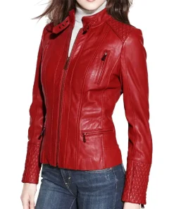 womens-red-faux-leather-slim-fit-biker-jacket