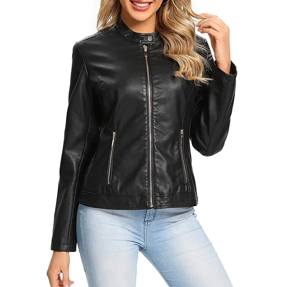womens-snap-collar-black-faux-leather-jacket-1 womens-snap-collar-black-faux-leather-jacket