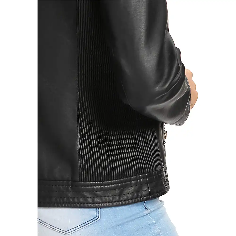 womens-snap-collar-black-faux-leather-jacket-3 womens-snap-collar-black-faux-leather-jacket