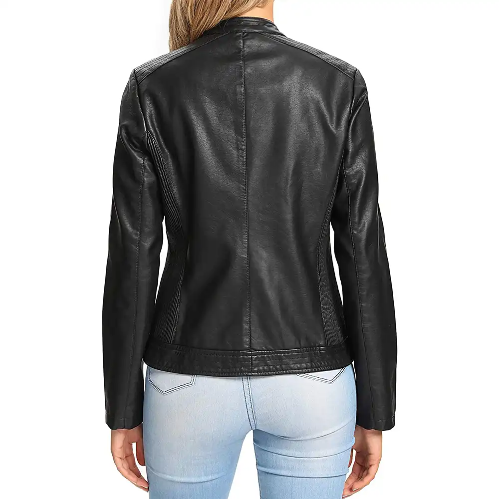 womens-snap-collar-black-faux-leather-jacket-4 womens-snap-collar-black-faux-leather-jacket