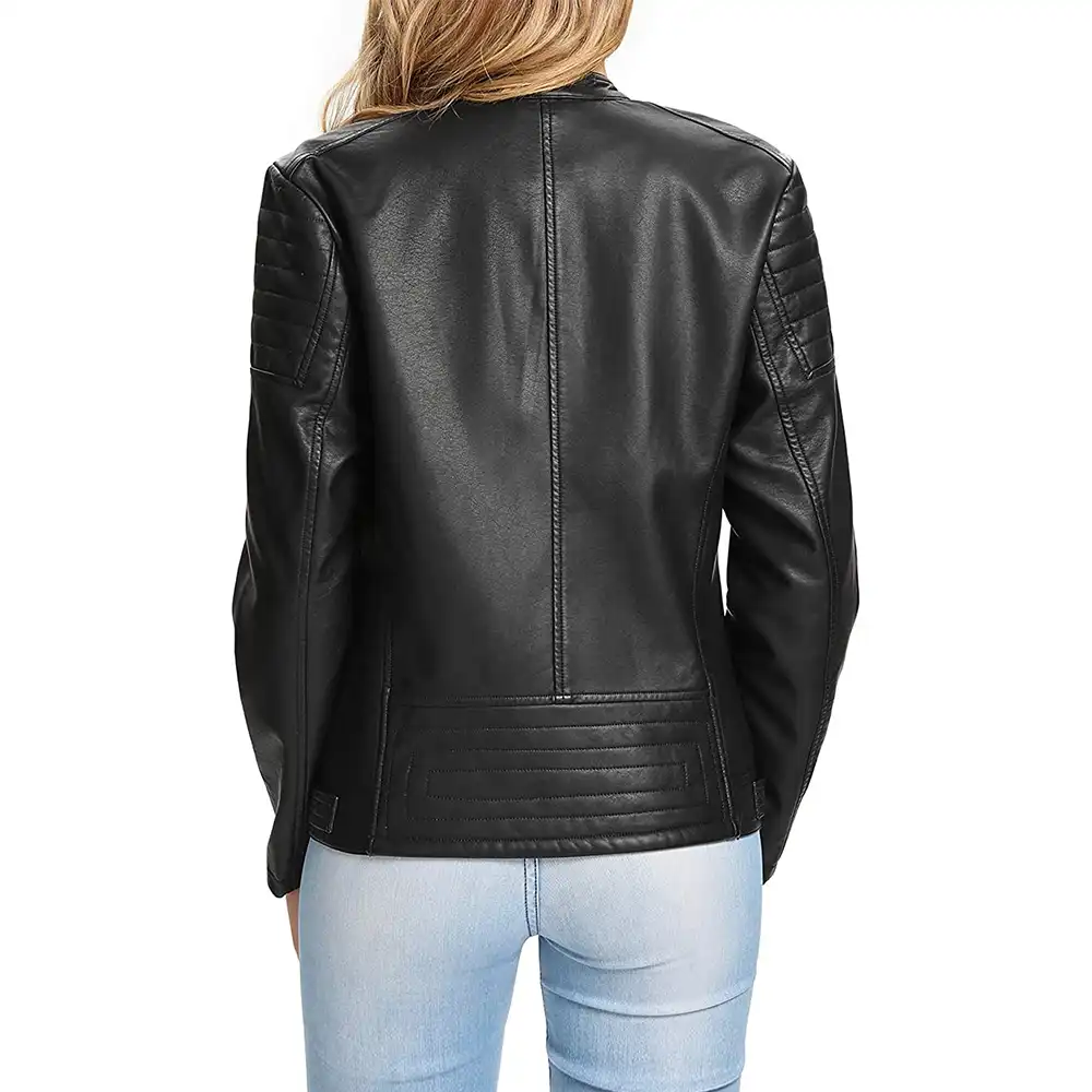 womens-snap-collar-black-faux-leather-slim-fit-jacket-3 womens-snap-collar-black-faux-leather-slim-fit-jacket