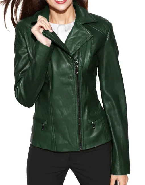womens-stylish-green-faux-leather-moto-biker-jacket