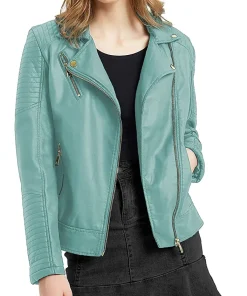 womens-tiffany-blue-faux-leather-casual-jacket