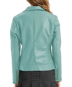 womens-tiffany-blue-faux-leather-casual-jacket