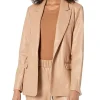 womens-trendy-camel-faux-leather-blazer