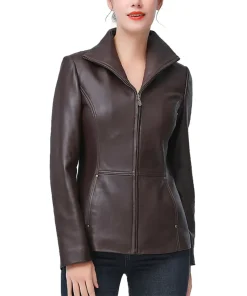 womens-wing-collar-coffee-brown-faux-leather-jacket