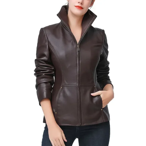 womens-wing-collar-coffee-brown-faux-leather-jacket