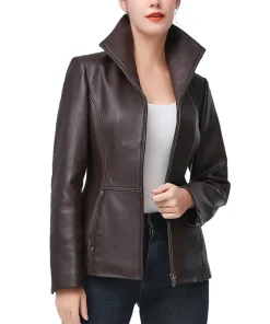 womens-wing-collar-coffee-brown-faux-leather-jacket
