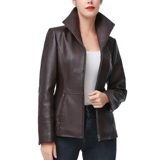womens-wing-collar-coffee-brown-faux-leather-jacket