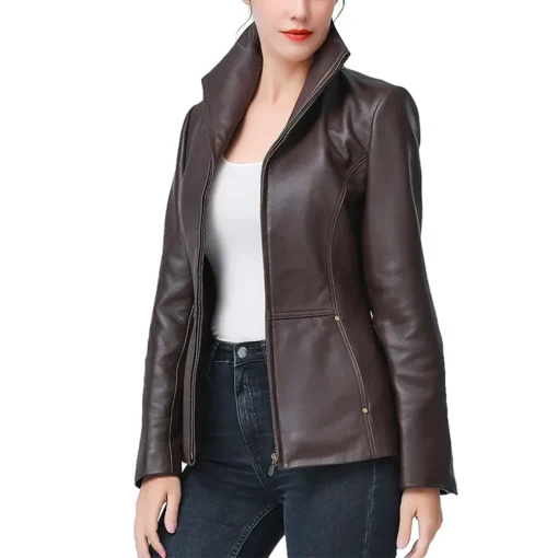 womens-wing-collar-coffee-brown-faux-leather-jacket