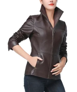 womens-wing-collar-coffee-brown-faux-leather-jacket