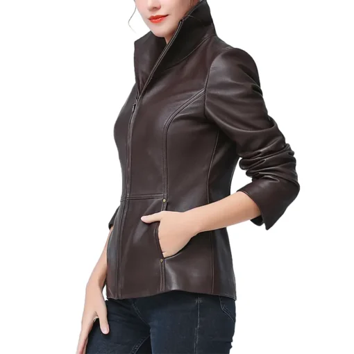 womens-wing-collar-coffee-brown-faux-leather-jacket