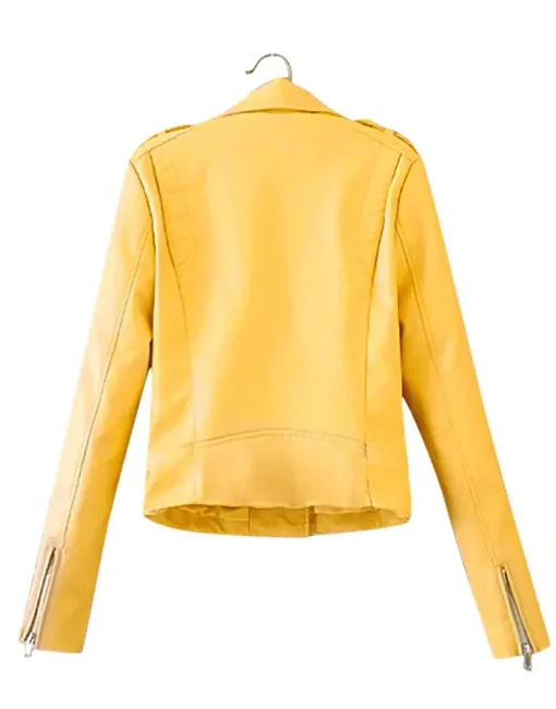 womens-yellow-faux-leather-classic-motorcycle-jacket