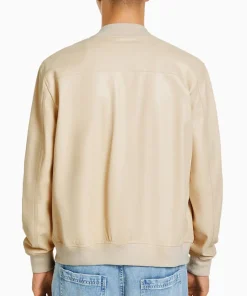 mens-beige-faux-leather-bomber-jacket