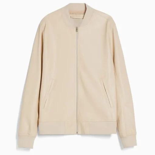 mens-beige-faux-leather-bomber-jacket