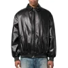 mens-black-faux-leather-biker-bomber-jacket