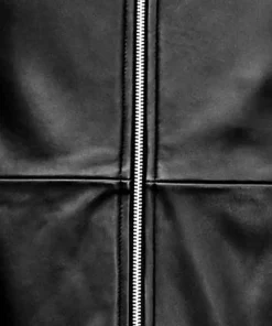 mens-black-slim-fit-faux-leather-bomber-jacket