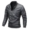 mens-grey-faux-leather-motorcycle-bomber-jacket