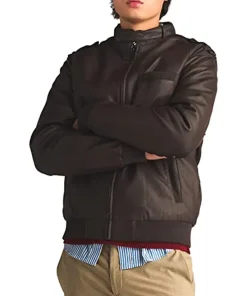 mens-iconic-dark-brown-faux-leather-racer-bomber-jacket