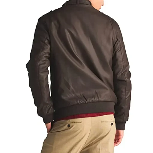mens-iconic-dark-brown-faux-leather-racer-bomber-jacket
