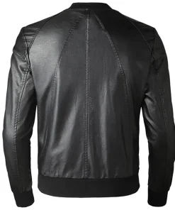 mens-regular-fit-black-faux-leather-bomber-jacket