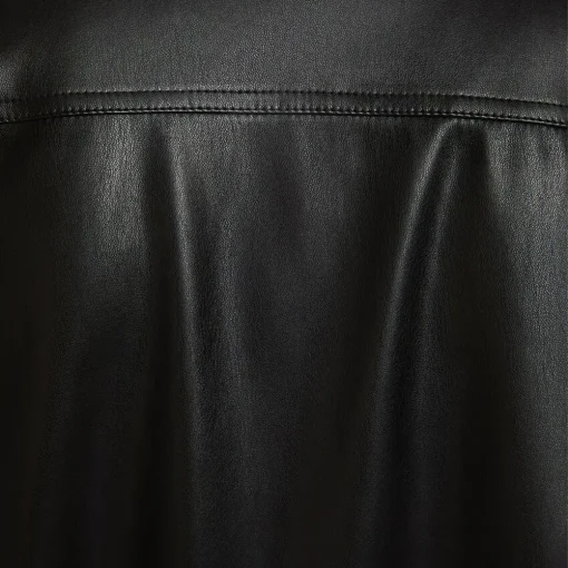 mens-rib-collar-black-faux-leather-bomber-jacket