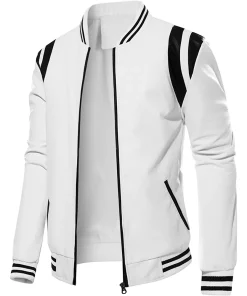 mens-stand-collar-white-and-black-faux-leather-bomber-jacket