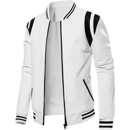 mens-stand-collar-white-and-black-faux-leather-bomber-jacket