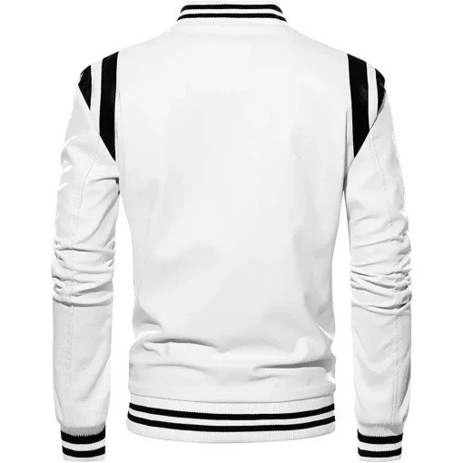 mens-stand-collar-white-and-black-faux-leather-bomber-jacket