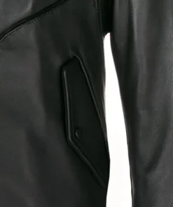 mens-zipped-up-black-faux-leather-bomber-jacket