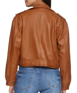 womens-belted-brown-faux-leather-jacket
