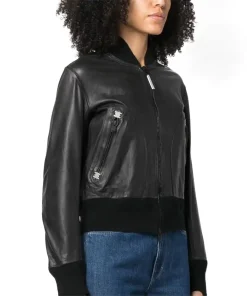 womens-black-faux-leather-bomber-cropped-jacket