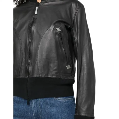 womens-black-faux-leather-bomber-cropped-jacket