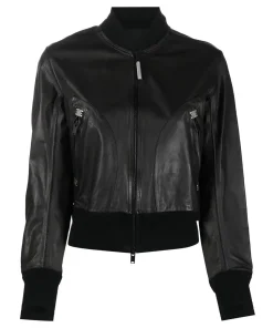 womens-black-faux-leather-bomber-cropped-jacket