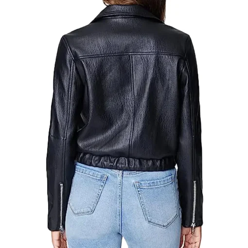 womens-blue-faux-leather-bomber-jacket