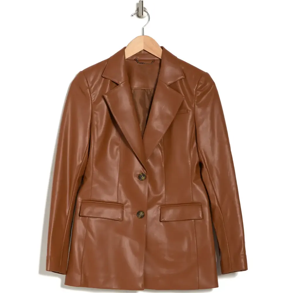 womens-brown-faux-leather-blazer-3 womens-brown-faux-leather-blazer