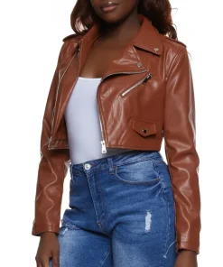 womens-brown-faux-leather-cropped-moto-jacket